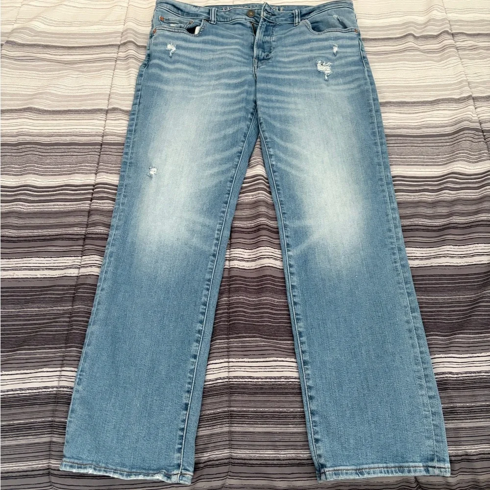 Men’s American Eagle Light Wash Original Straight Jeans - Picture 1 of 8